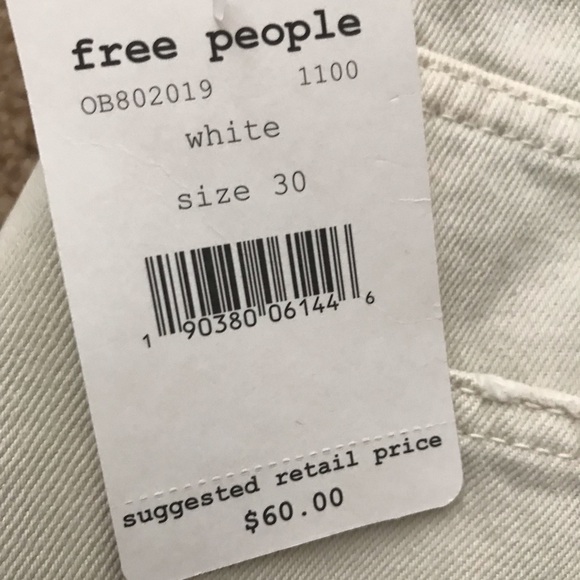 Free People Cream Denim Mini Skirt - Picture 5 of 5